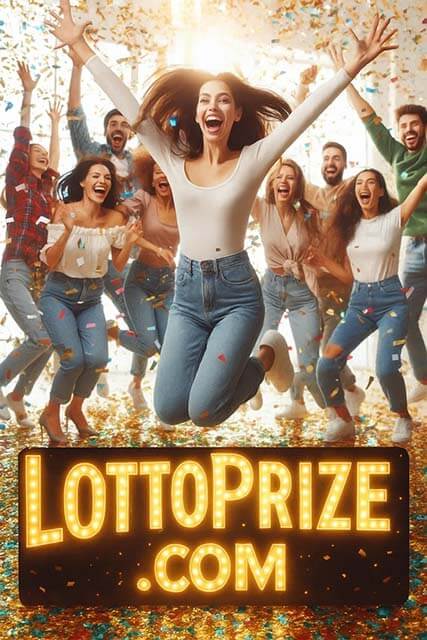 Woman winning a lotto prize