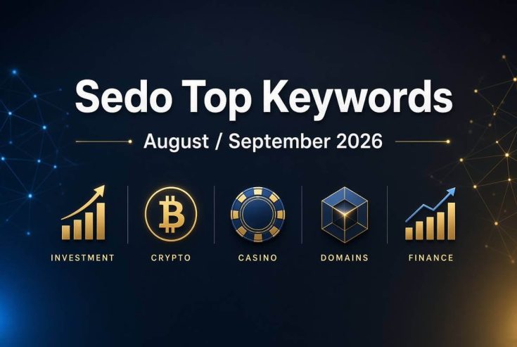 Sedo top search keywords for August and September 2026